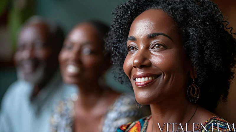 Joyful African-American Woman Portrait AI Image