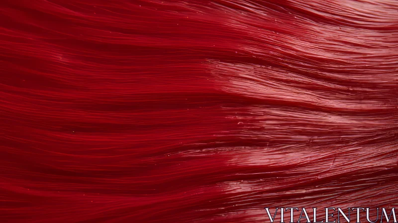 Red Silk Fabric Pattern - Close-up Texture AI Image