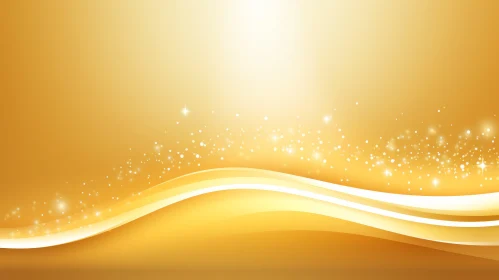 Golden Gradient Background with Sparkles and Stars