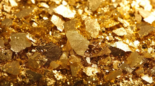 Intricate Gold Nuggets Close-Up