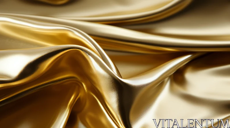 Luxurious Gold Silk Fabric Background AI Image