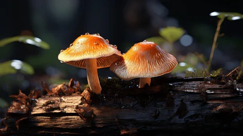 Detailed Orange Mushroom Photography