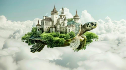 Enchanting Turtle Castle in the Sky