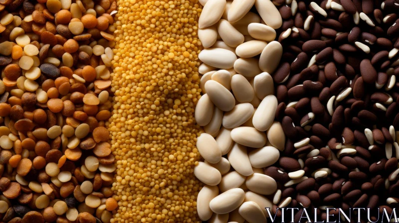 Variety of Beans - Top View AI Image