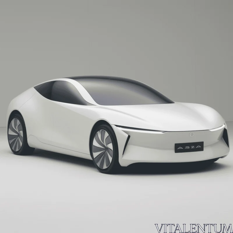 White Futuristic Automobile Concept with Japanese Influence AI Image