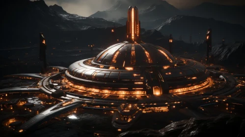 Futuristic Alien City on Distant Planet