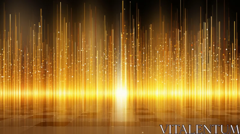 Golden Abstract Background with Glowing Particles | Versatile Design Element AI Image