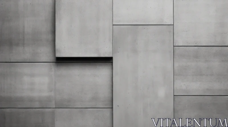 AI ART Modern Concrete Wall with Geometric Pattern