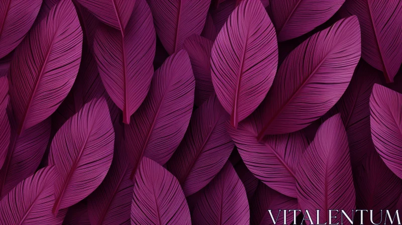 Pink Tropical Leaves Seamless Pattern - Design Background AI Image