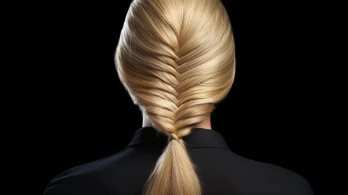 Blonde Woman with Fishtail Braid - Fashion Portrait