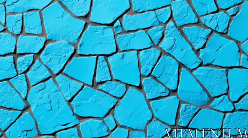 AI ART Blue Stone Wall Texture