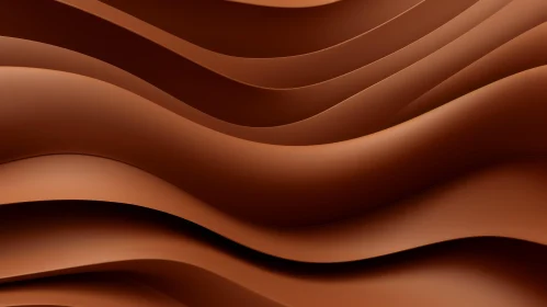 Brown Velvety Wave Texture - 3D Render Background