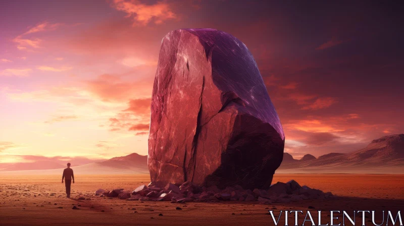 AI ART Desert Sunset Landscape: A Mystical Journey into the Dusk