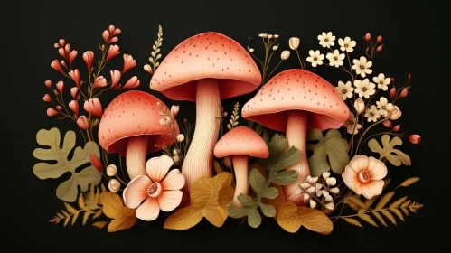 Enchanting Mushroom Forest Scene