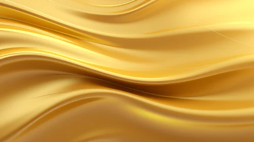 Luxurious Gold-Colored 3D Surface with Flowing Lines
