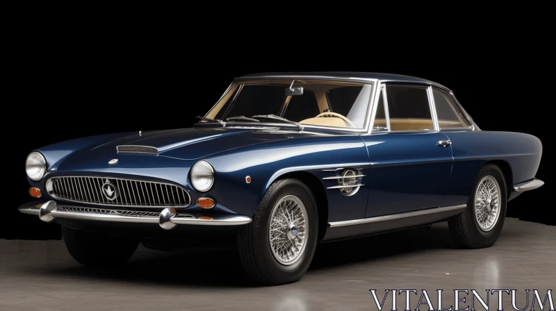 Opulent Blue Sports Car: A Timeless Classic AI Image