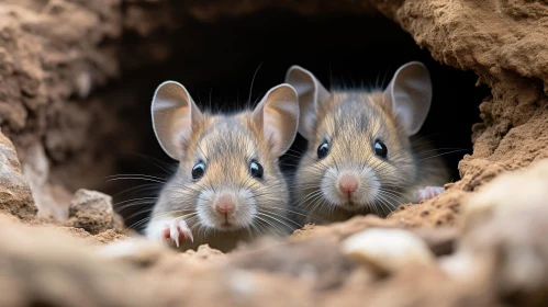 Adorable Mice Peeking Out | Wildlife Photography