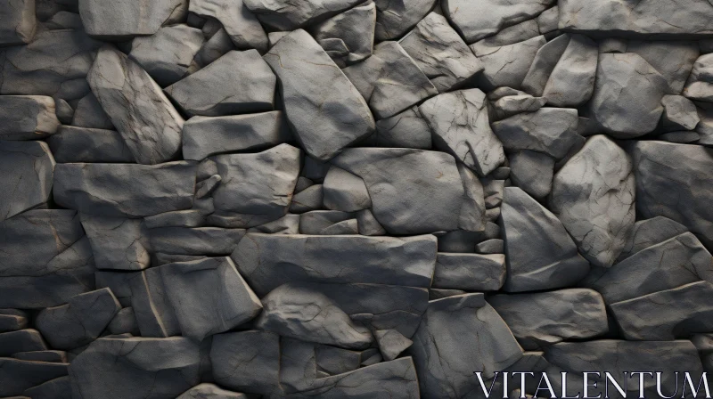 Detailed Stone Wall Texture AI Image
