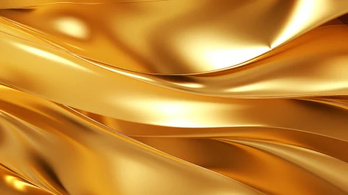 Elegant Gold Metal Surface - 3D Rendering