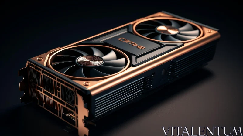 Computer Graphics Card Render with Fans AI Image