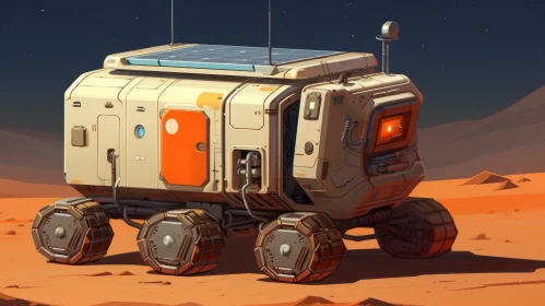 Futuristic Mars Rover Exploration