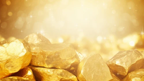 Luxurious Gold Nuggets Close-up