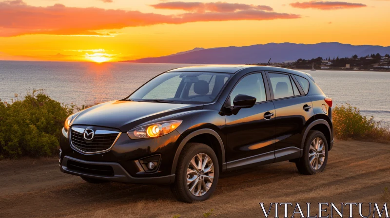 2016 Mazda CX-5: Elegant Sunset Drive on a Dirt Road AI Image