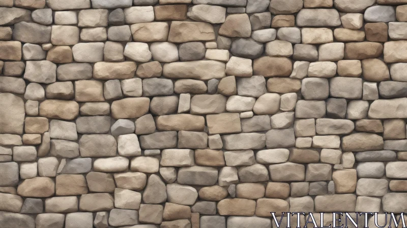 Stone Wall Texture for Architectural Visualization and Game Development AI Image
