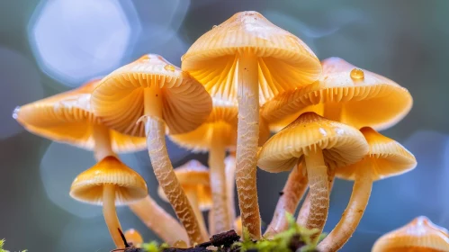 Yellow Mushroom Cluster - Nature's Delight