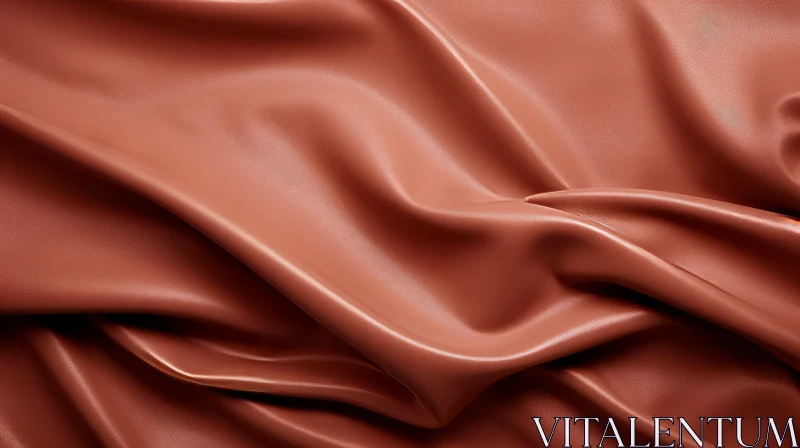 Brown Leather Close-Up Texture Background AI Image