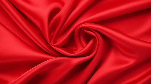 Red Silk Fabric Spiral Pattern Texture