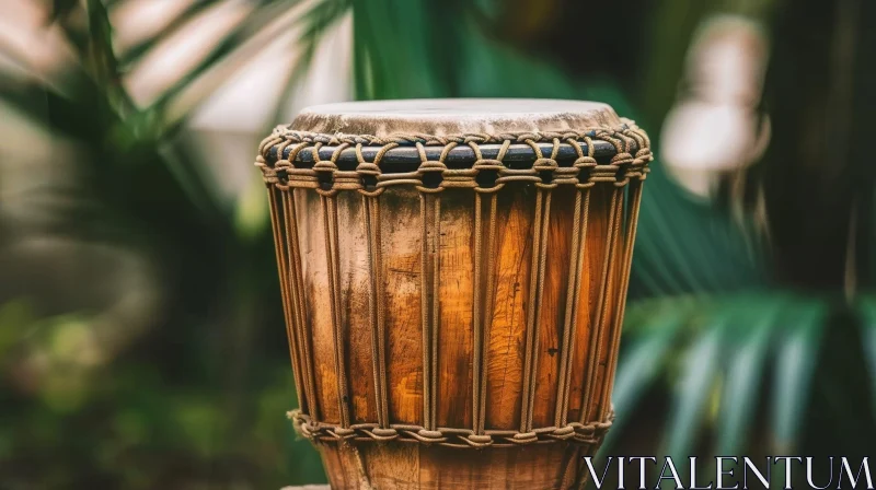 African Djembe Drum Close-Up Art AI Image