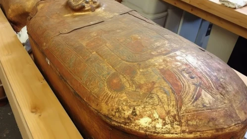 Ancient Egyptian Coffin - Museum Display