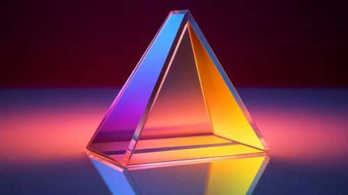 Colorful Crystal Prism 3D Rendering