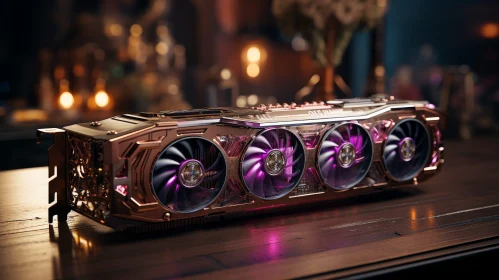Steampunk Inspired High-End Graphics Card with LED Lights