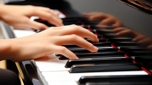 Elegant Piano Performance: Hands on Keys