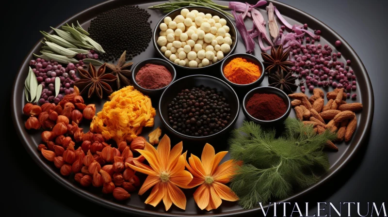 Exquisite Spices and Herbs Still Life AI Image