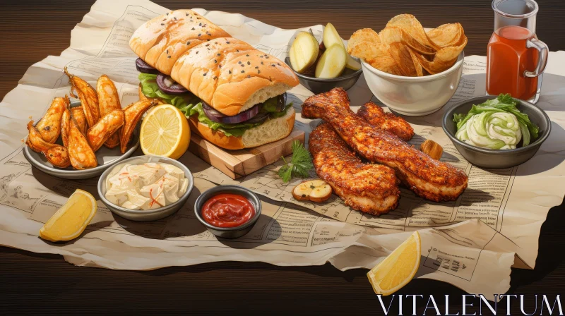 Exquisite Table Spread: Delicious Food Photography