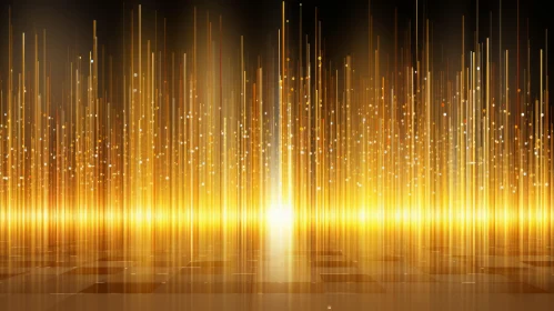 Golden Abstract Background with Glowing Particles | Versatile Design Element