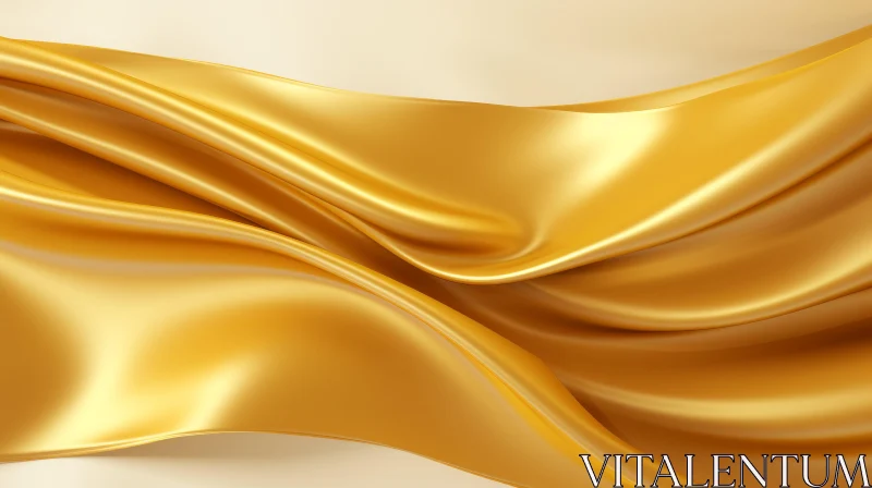 Golden Silk Cloth - Luxurious Metallic Draped Fabric AI Image