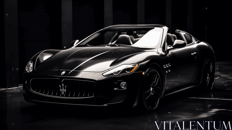 Black Maserati Sports Car - Elaborate Details and Bold Designs AI Image