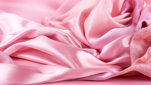Elegant Pink Silk Fabric Close-Up