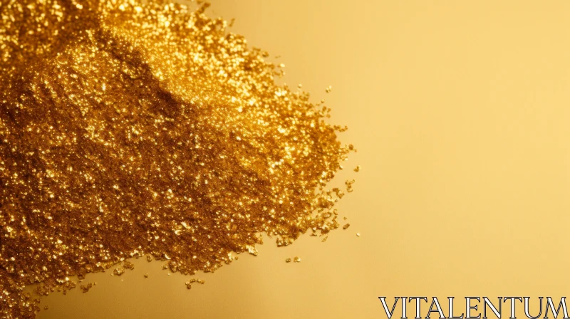 Shimmering Gold Glitter on Background AI Image