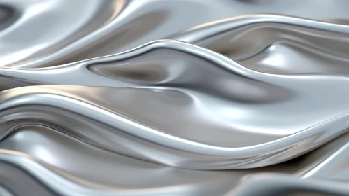Silver Wave Pattern Metallic Background