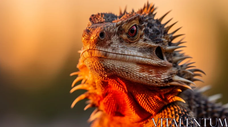AI ART Detailed Bearded Dragon Close-Up