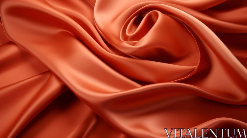 AI ART Luxurious Red Silk Fabric Close-Up