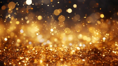 Luxury Golden Bokeh Background | Opulent Glittering Surface