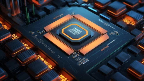 Orange and Black NVIDIA GeForce RTX 2080 Ti Computer Chip Close-Up