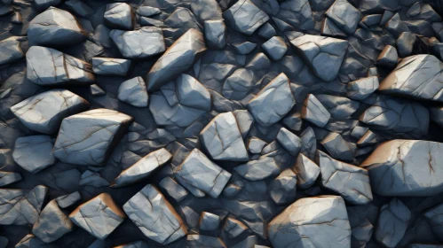 Detailed Rocky Surface Texture for 3D Rendering