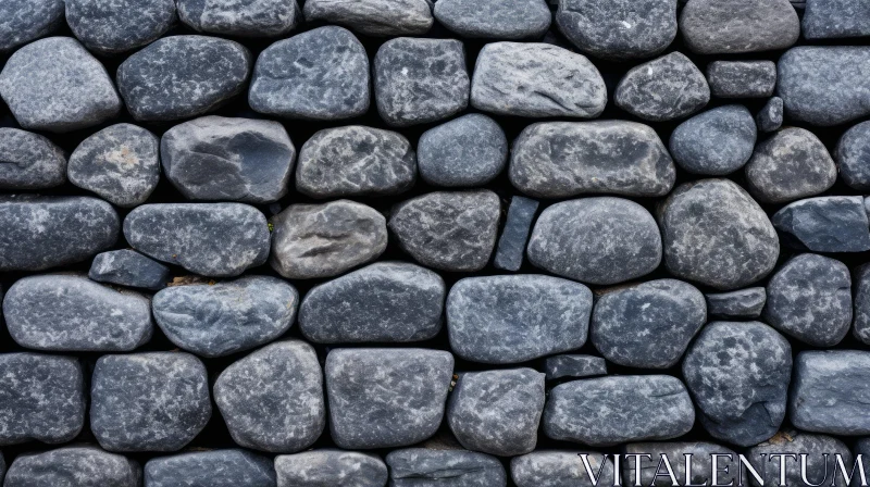 Dry Stone Wall Texture - Gray Structurally Sound Art AI Image